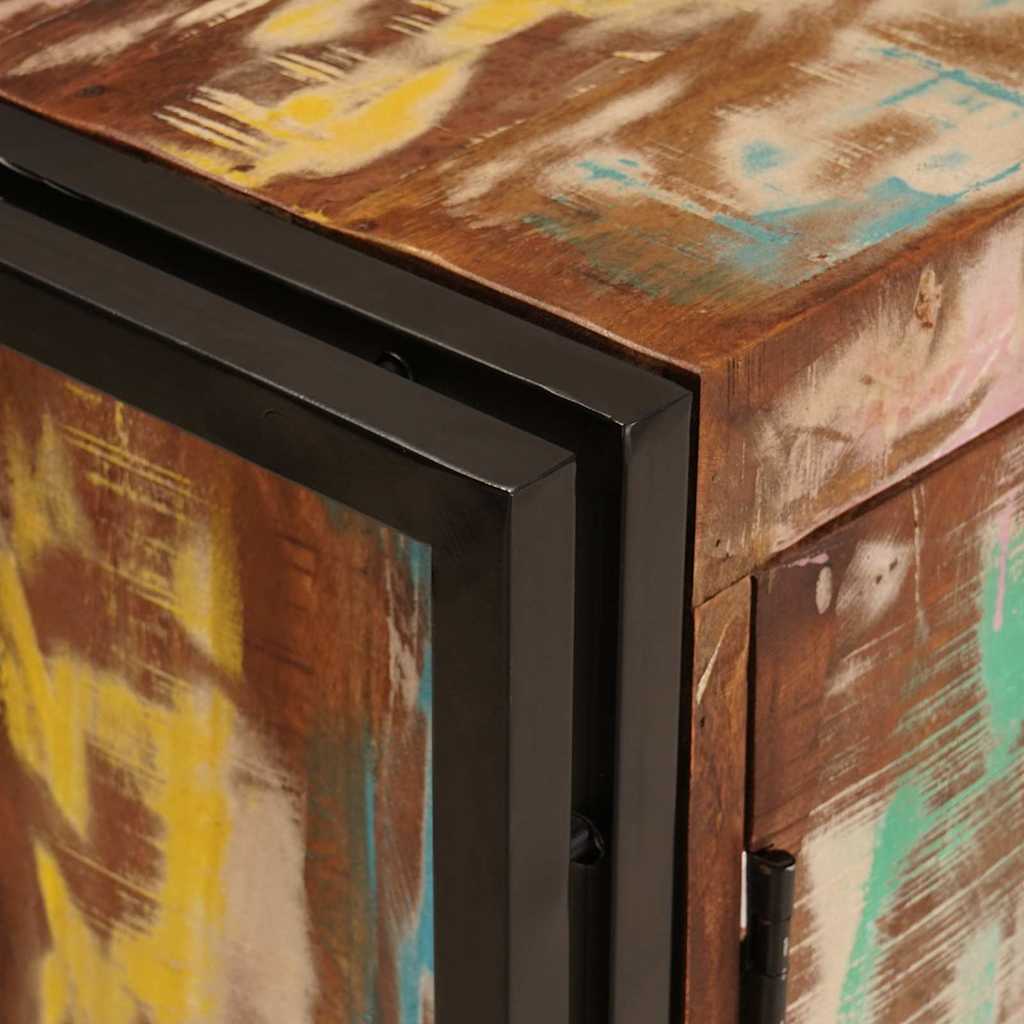 vidaXL Ντουλάπι νιπτήρα μπάνιου Μασίφ ανακυκλωμένο ξύλο και Σίδερο