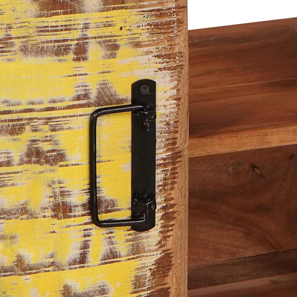 vidaXL Ντουλάπι νιπτήρα μπάνιου Μασίφ ανακυκλωμένο ξύλο και Σίδερο