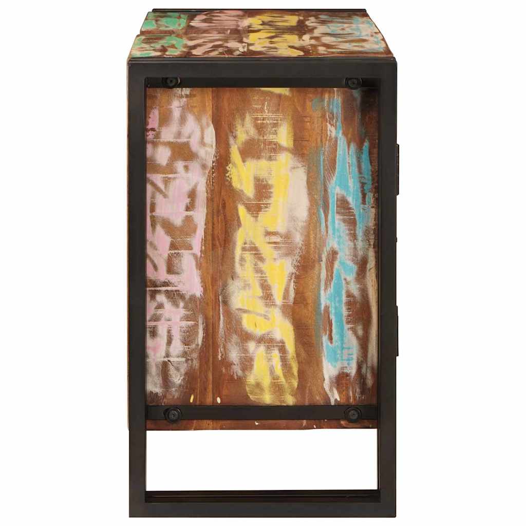 vidaXL Ντουλάπι νιπτήρα μπάνιου Μασίφ ανακυκλωμένο ξύλο και Σίδερο