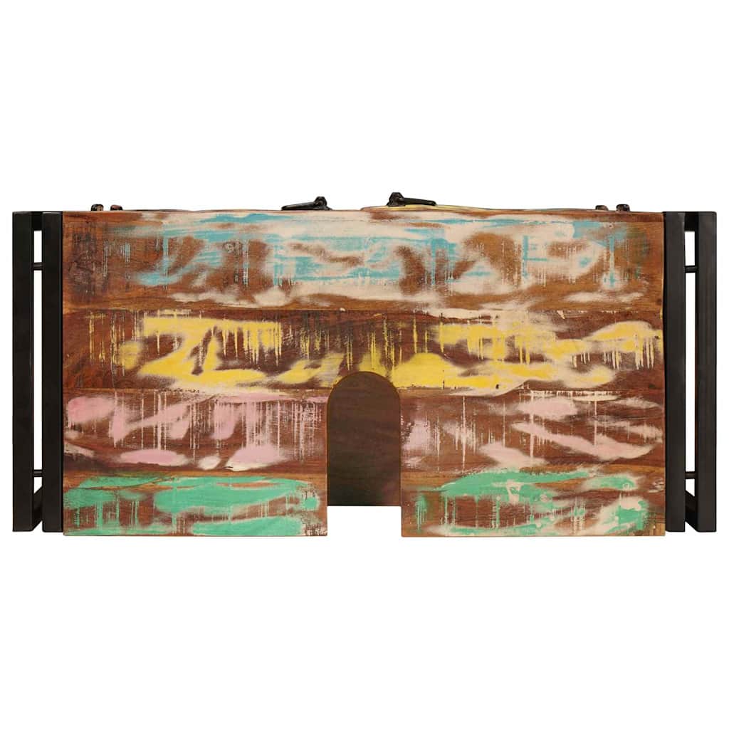 vidaXL Ντουλάπι νιπτήρα μπάνιου Μασίφ ανακυκλωμένο ξύλο και Σίδερο