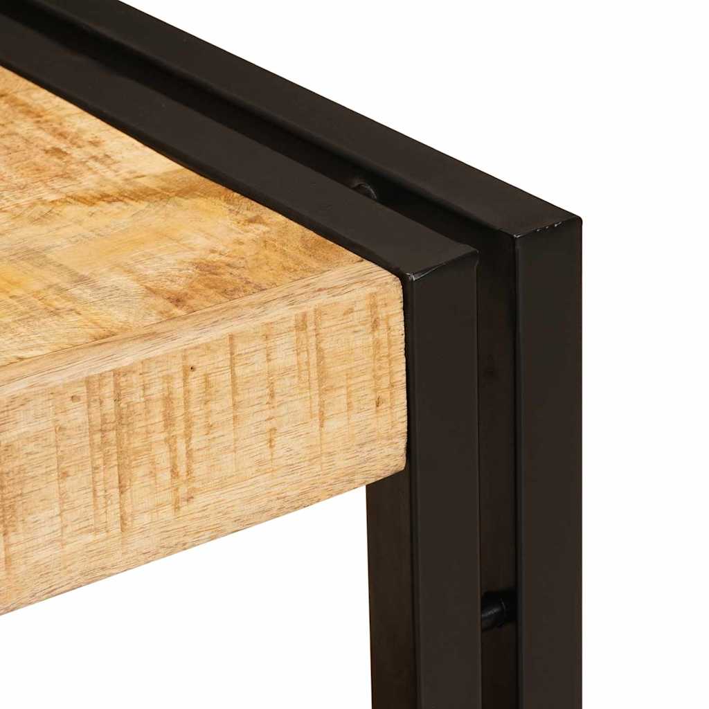 vidaXL Ντουλάπι νιπτήρα μπάνιου με ράφι Μασίφ ξύλο μάνγκο και Σίδερο