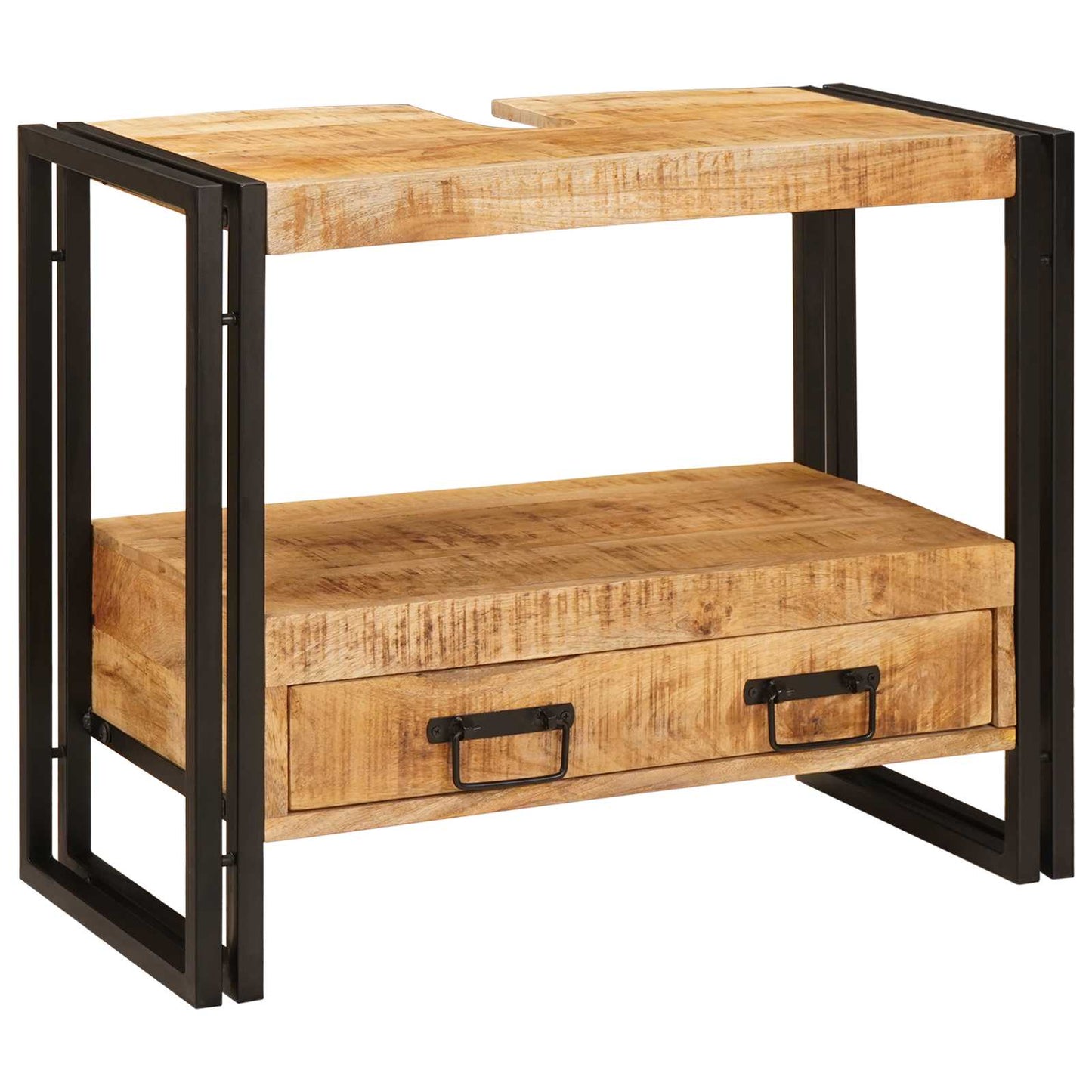 vidaXL Ντουλάπι νιπτήρα Καφέ 71 x 33 x 58 εκ. Στερεό ξύλο μάνγκο