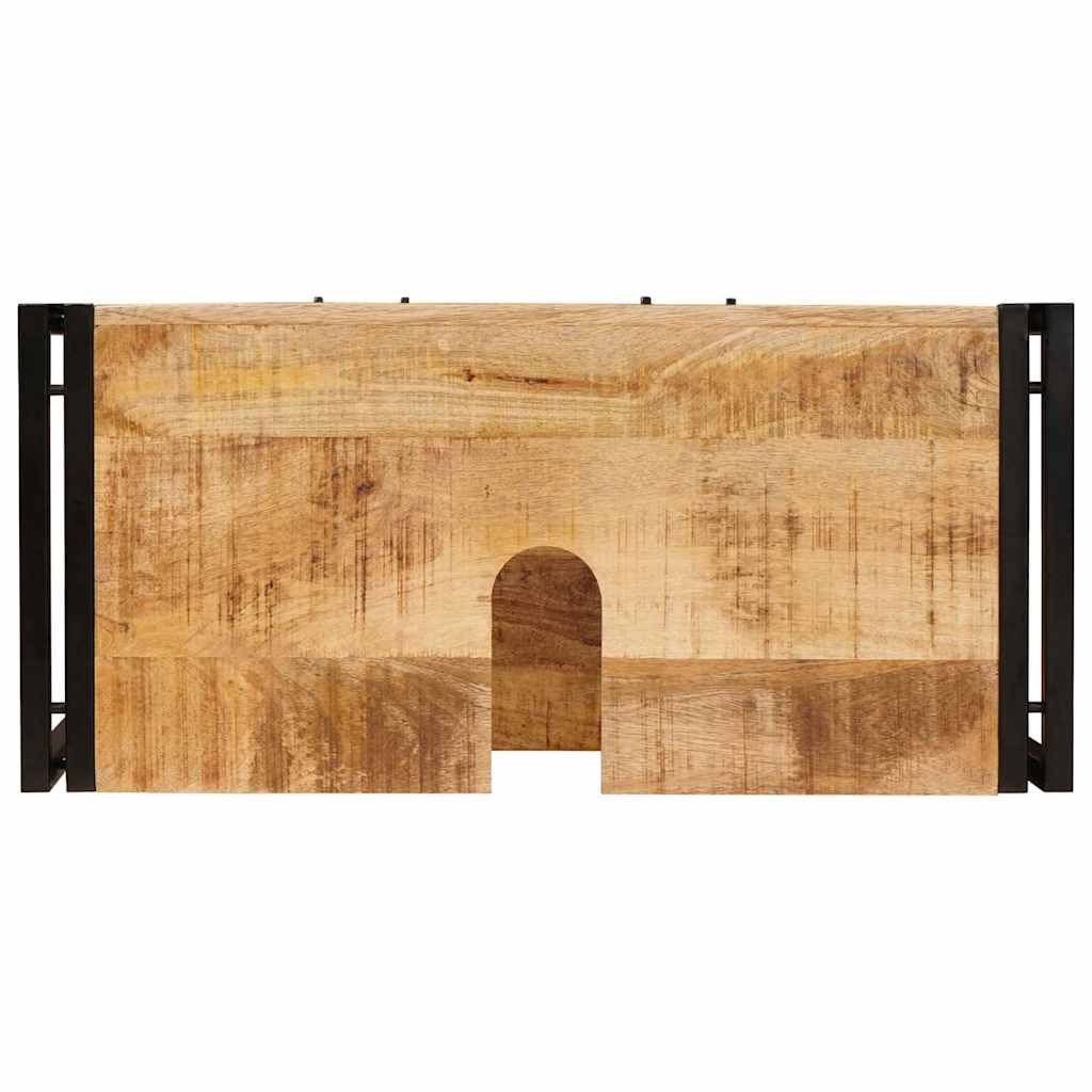 vidaXL Ντουλάπι νιπτήρα μπάνιου με ράφι Μασίφ ξύλο μάνγκο και Σίδερο