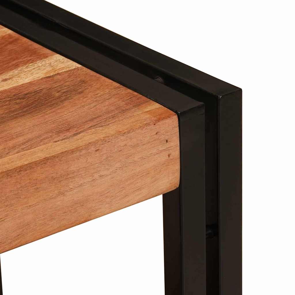 vidaXL Ντουλάπι νιπτήρα μπάνιου με ράφι Μασίφ ξύλο ακακίας και σίδερο