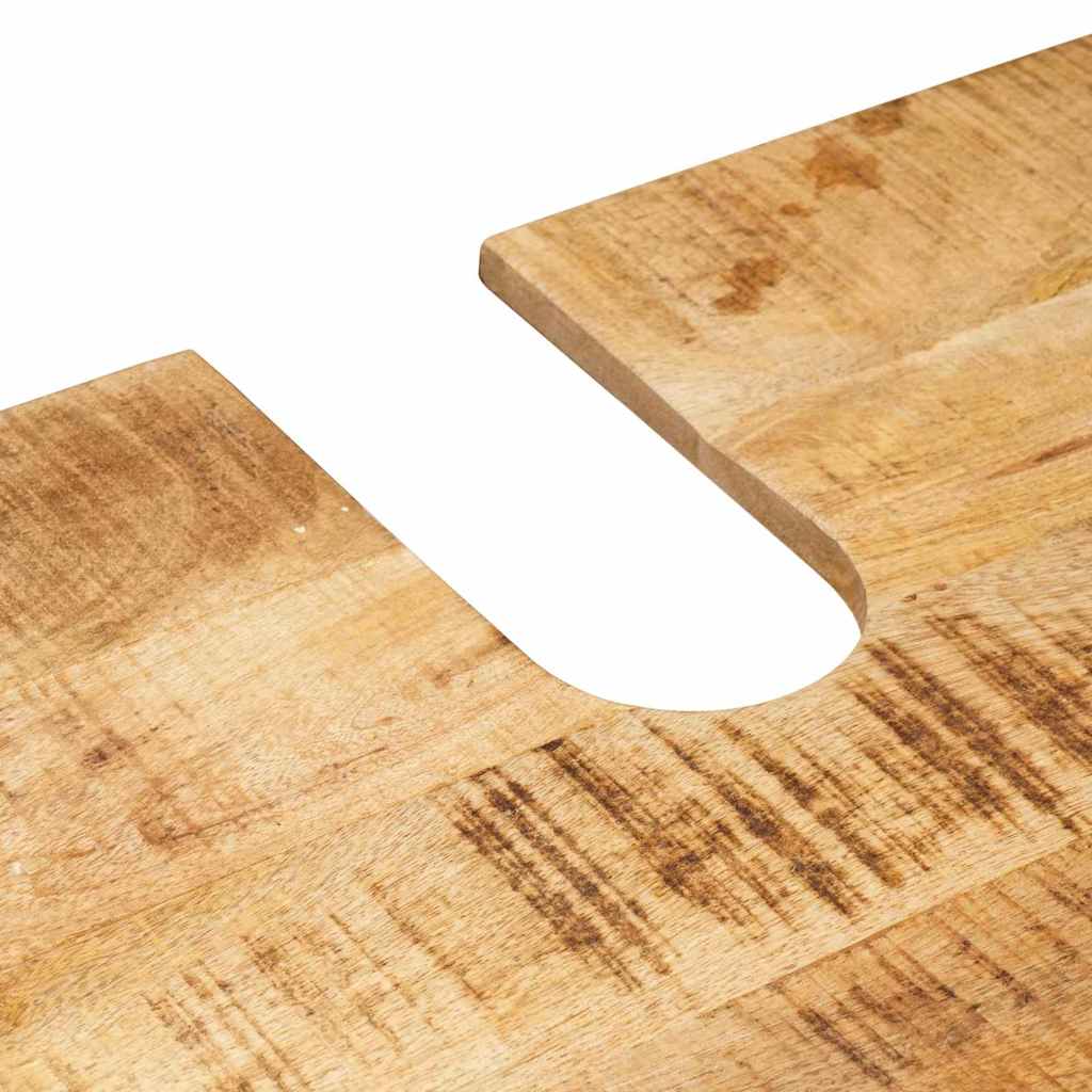 vidaXL Ντουλάπι νιπτήρα μπάνιου με πόρτα Μασίφ ξύλο μάνγκο και Σίδερο