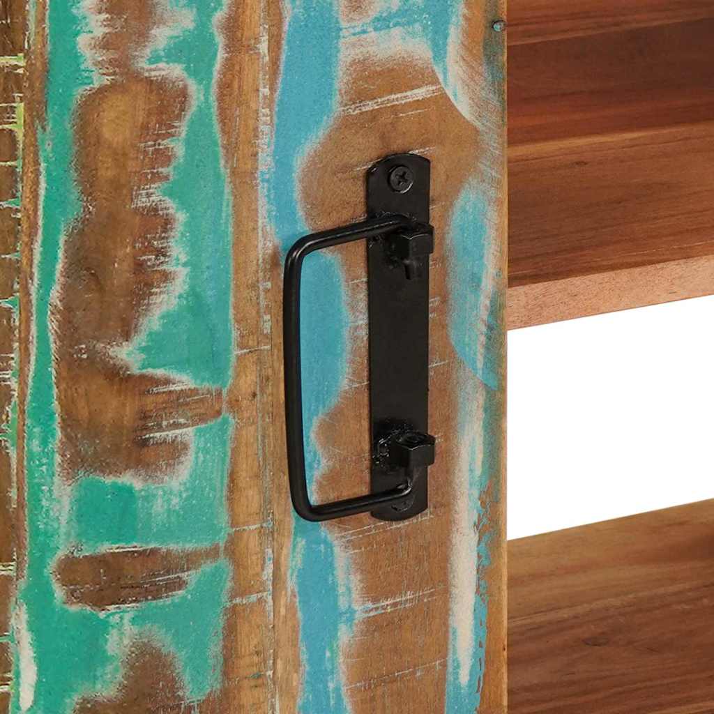 vidaXL Ντουλάπι νιπτήρα μπάνιου Μασίφ ανακυκλωμένο ξύλο και Σίδερο