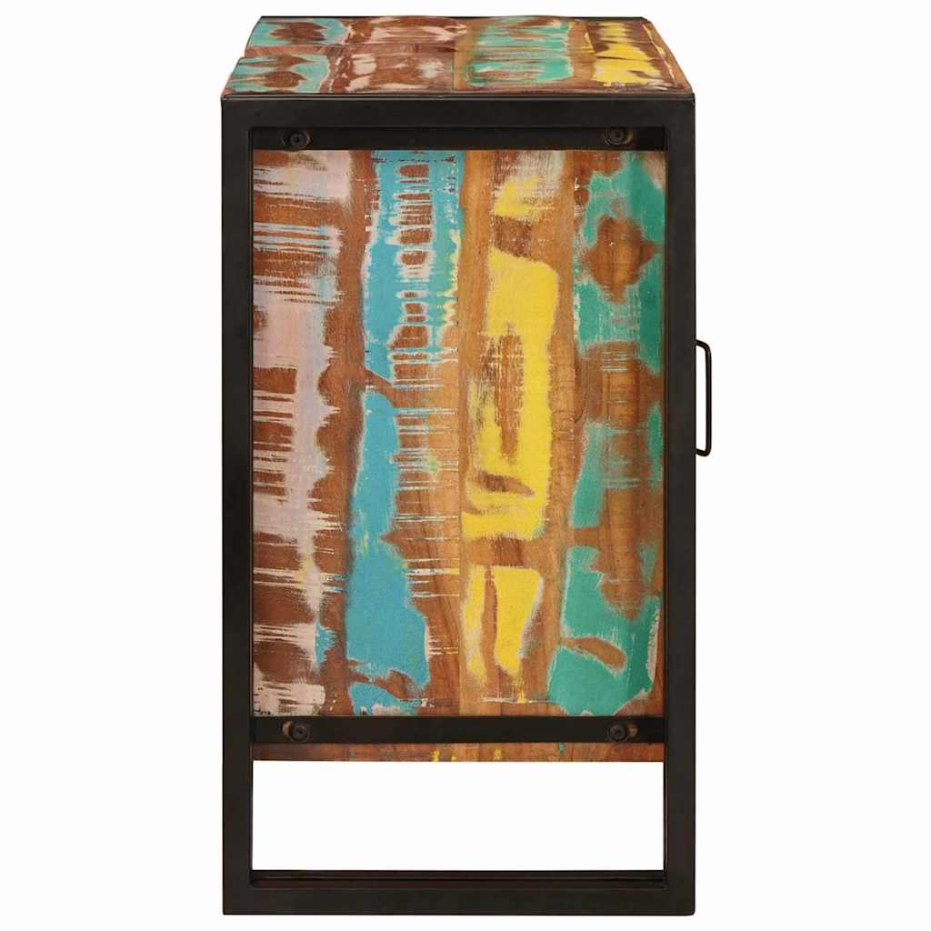 vidaXL Ντουλάπι νιπτήρα μπάνιου Μασίφ ανακυκλωμένο ξύλο και Σίδερο