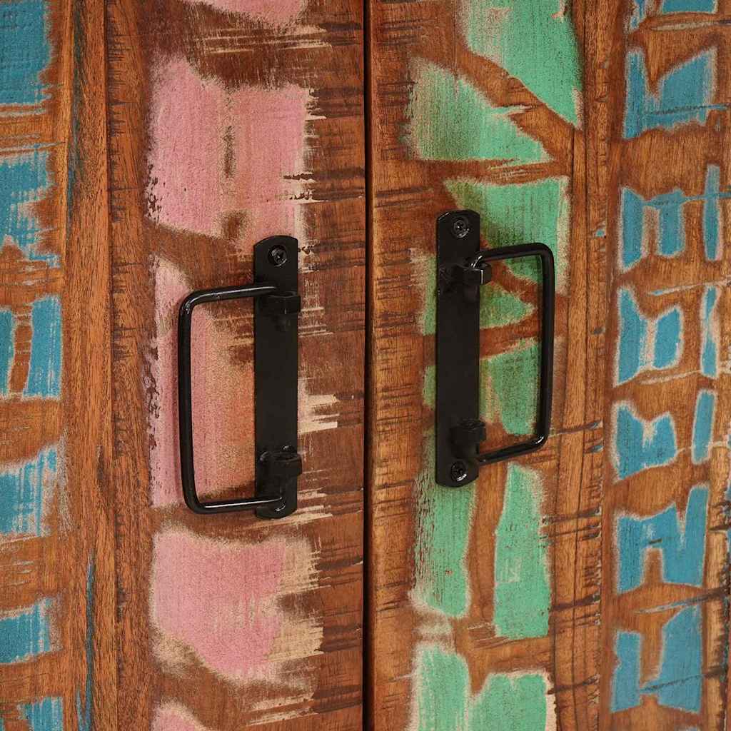 vidaXL Κομοδίνο Πολύχρωμο 38 x 33 x 58 εκ. Μασίφ ανακυκλωμένο ξύλο