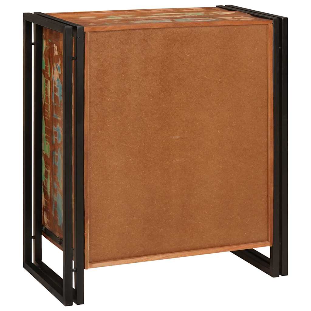 vidaXL Κομοδίνο Πολύχρωμο 38 x 33 x 58 εκ. Μασίφ ανακυκλωμένο ξύλο