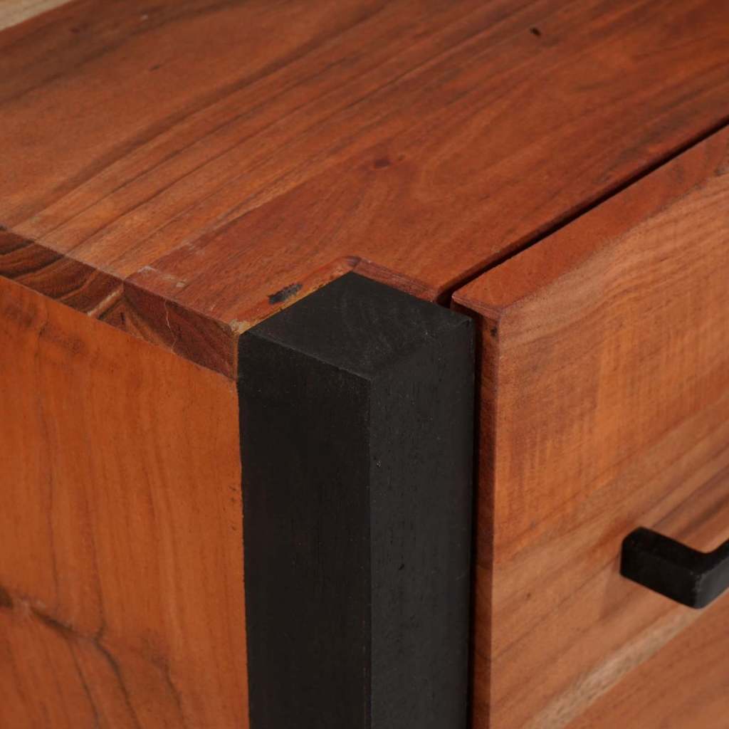 vidaXL Πλαϊνό γραφείο 3 pcs Καφέ 110 x 30 x 75 εκ Μασίφ ξύλο ακακίας