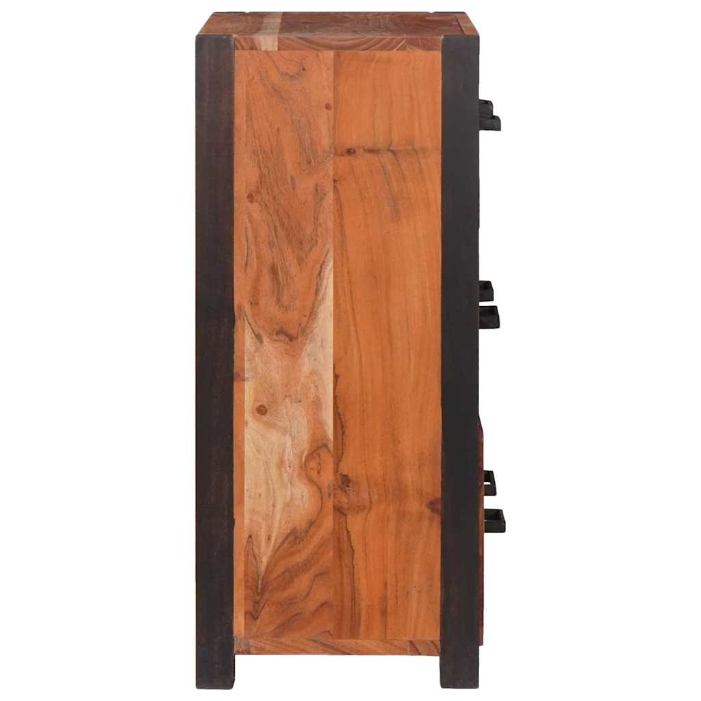 vidaXL Πλαϊνό γραφείο 3 pcs Καφέ 110 x 30 x 75 εκ Μασίφ ξύλο ακακίας