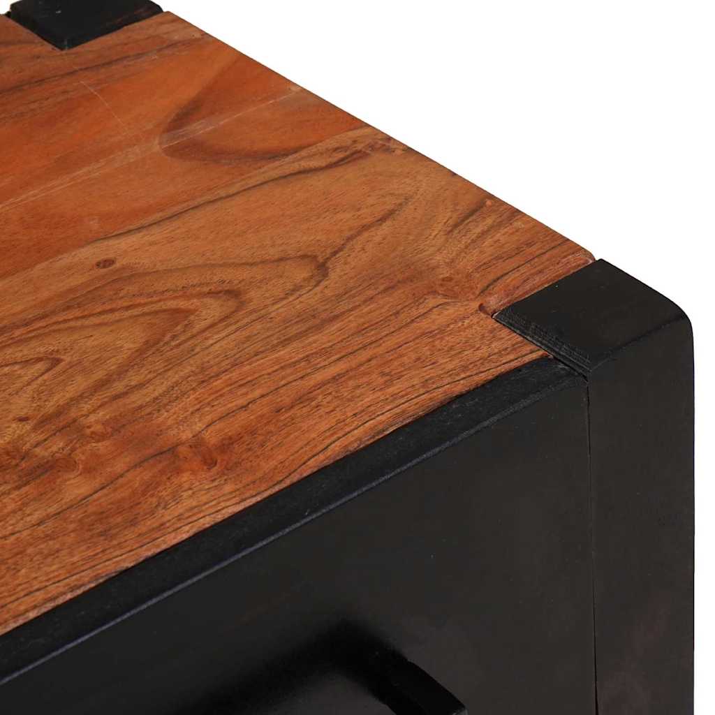 vidaXL Πλαϊνό γραφείο 2 pcs Καφέ 110 x 30 x 75 εκ Μασίφ ξύλο ακακίας