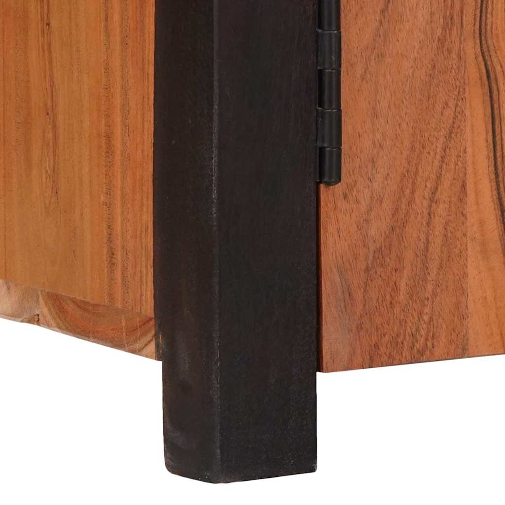 vidaXL Πλαϊνό γραφείο 2 pcs Καφέ 110 x 30 x 75 εκ Μασίφ ξύλο ακακίας