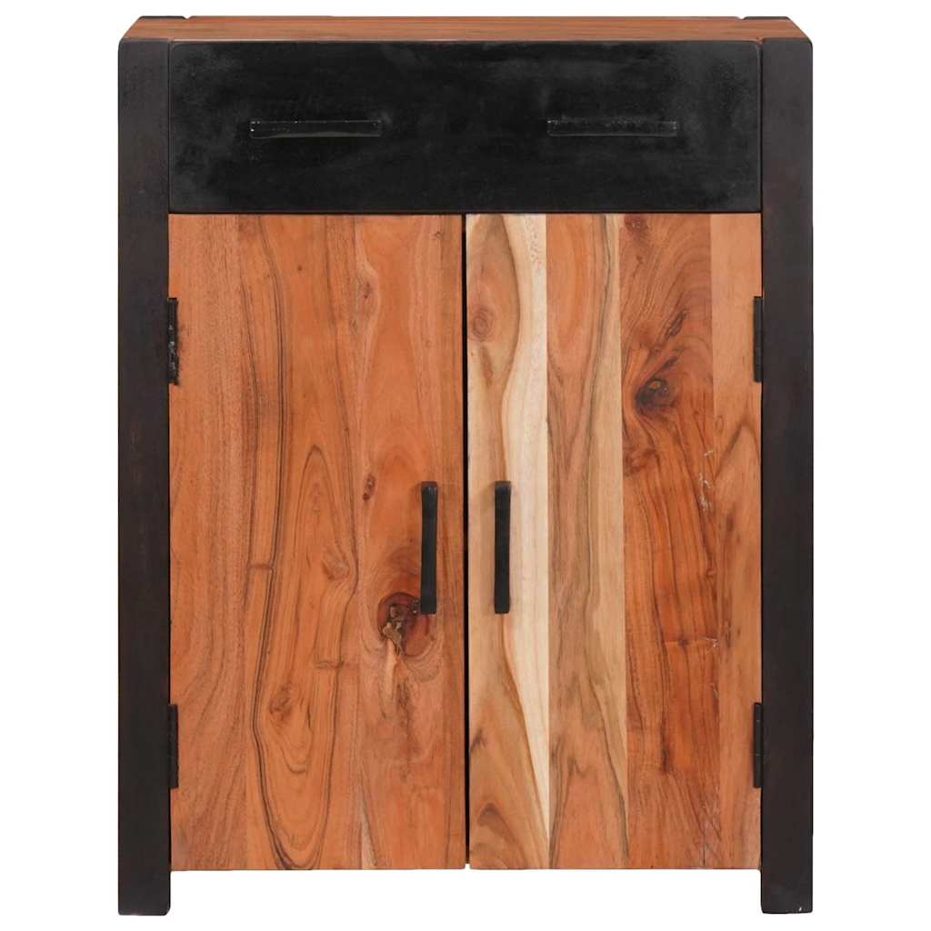 vidaXL Πλαϊνό γραφείο 2 pcs Καφέ 110 x 30 x 75 εκ Μασίφ ξύλο ακακίας