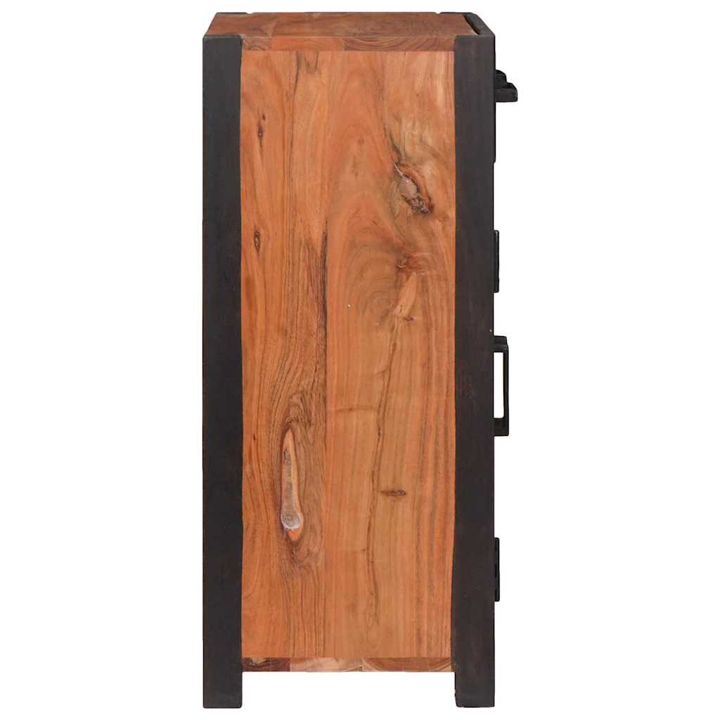 vidaXL Πλαϊνό γραφείο 2 pcs Καφέ 110 x 30 x 75 εκ Μασίφ ξύλο ακακίας