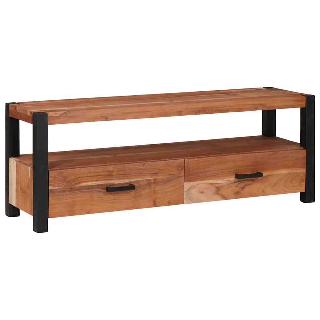 vidaXL Ντουλάπι TV με συρτάρι Καφέ 110 x 30 x 40 cm Μασίφ ξύλο ακακίας