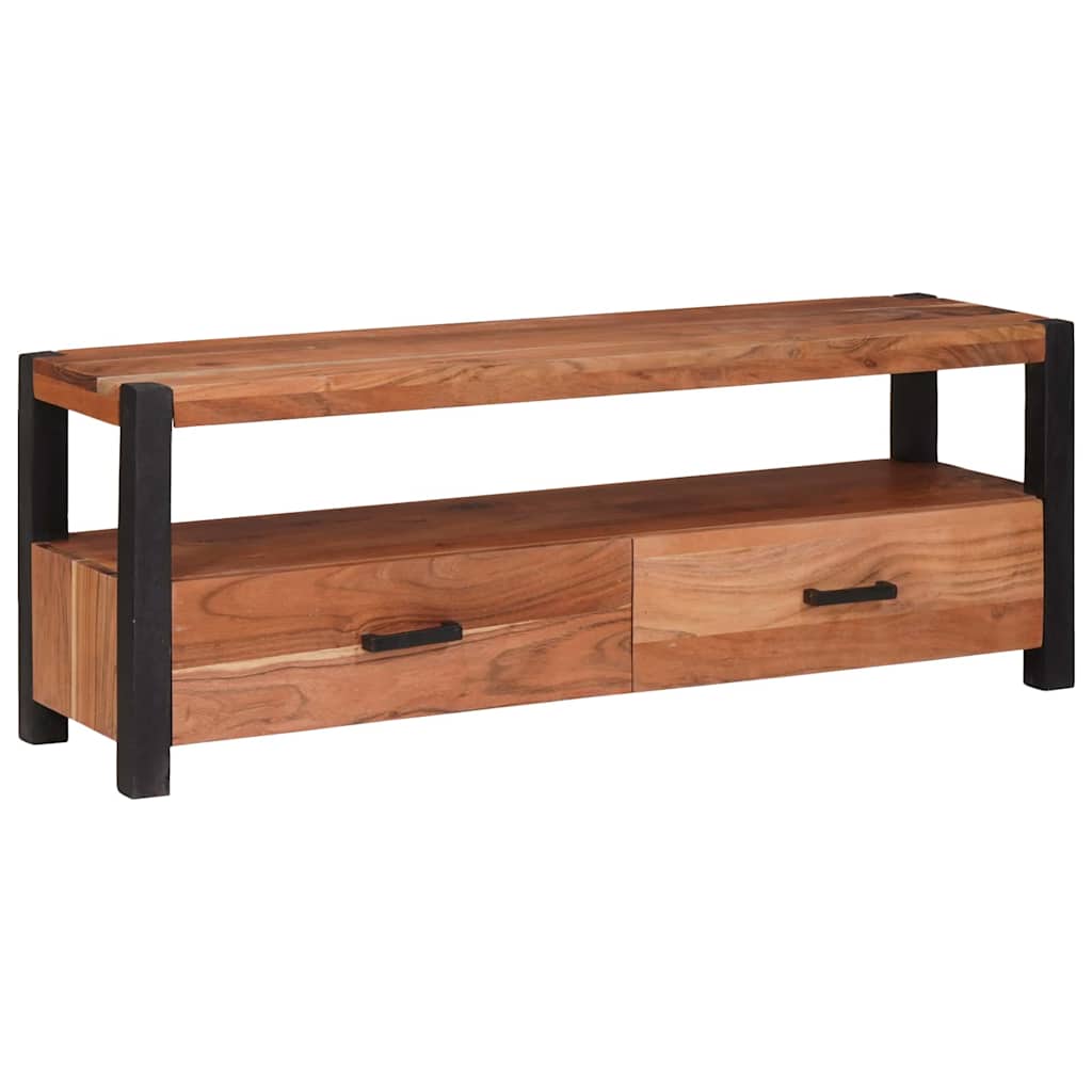 vidaXL Ντουλάπι TV με συρτάρι Καφέ 110 x 30 x 40 cm Μασίφ ξύλο ακακίας