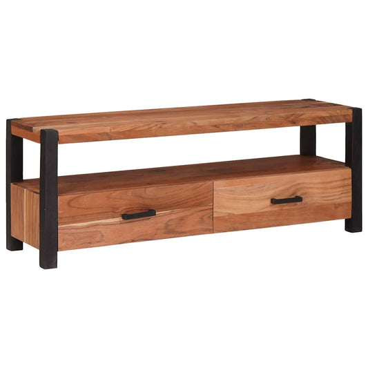 vidaXL Ντουλάπι TV με συρτάρι Καφέ 110 x 30 x 40 cm Μασίφ ξύλο ακακίας