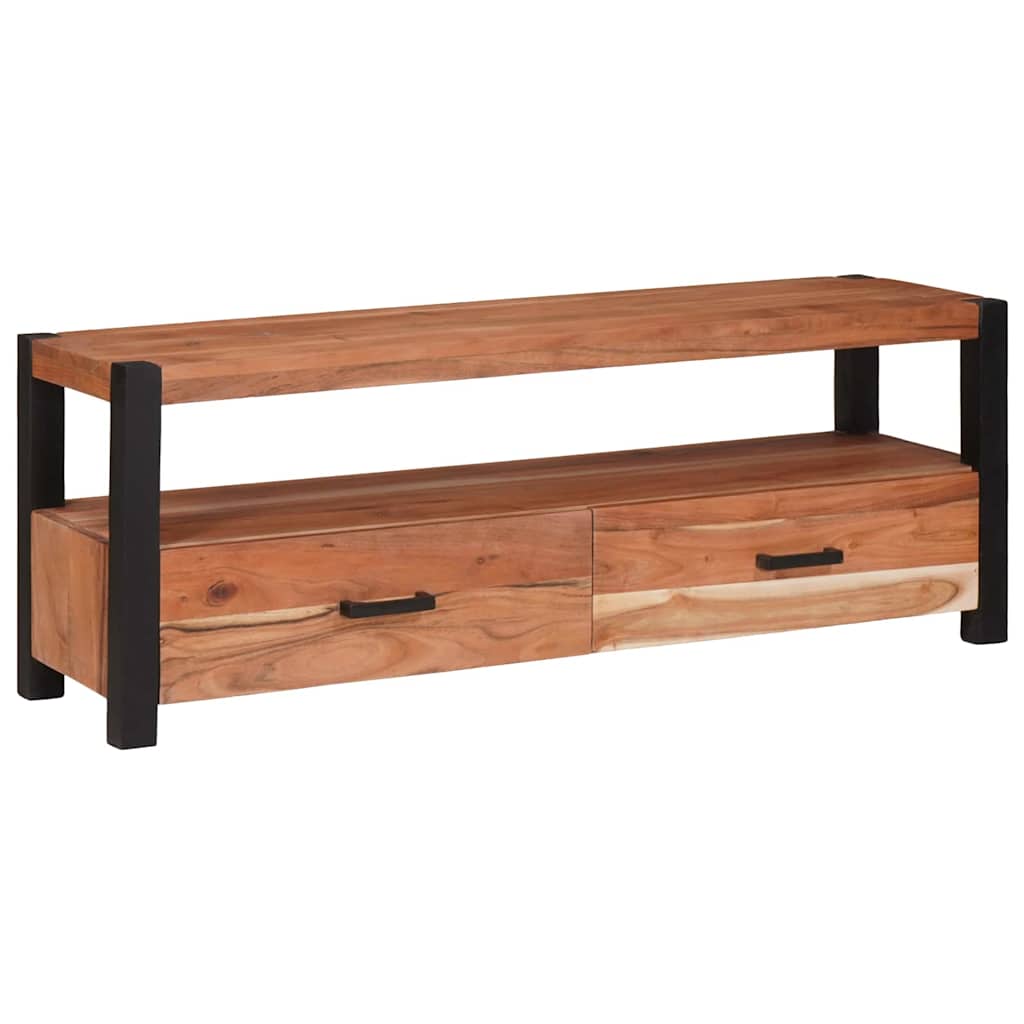 vidaXL Ντουλάπι TV με συρτάρι Καφέ 110 x 30 x 40 cm Μασίφ ξύλο ακακίας