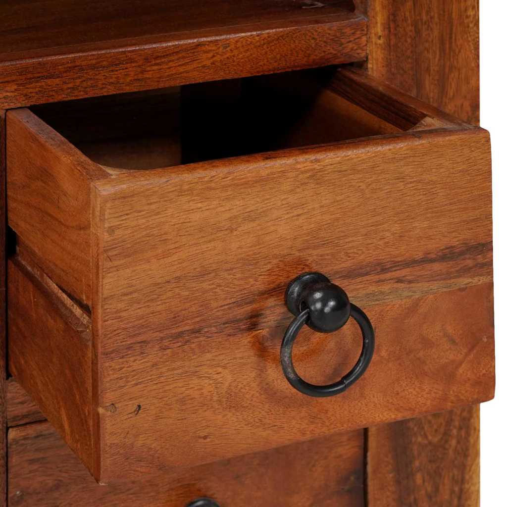 vidaXL Πλαϊνό γραφείο Καφέ 80 x 30 x 55 εκ Μασίφ ξύλο ακακίας