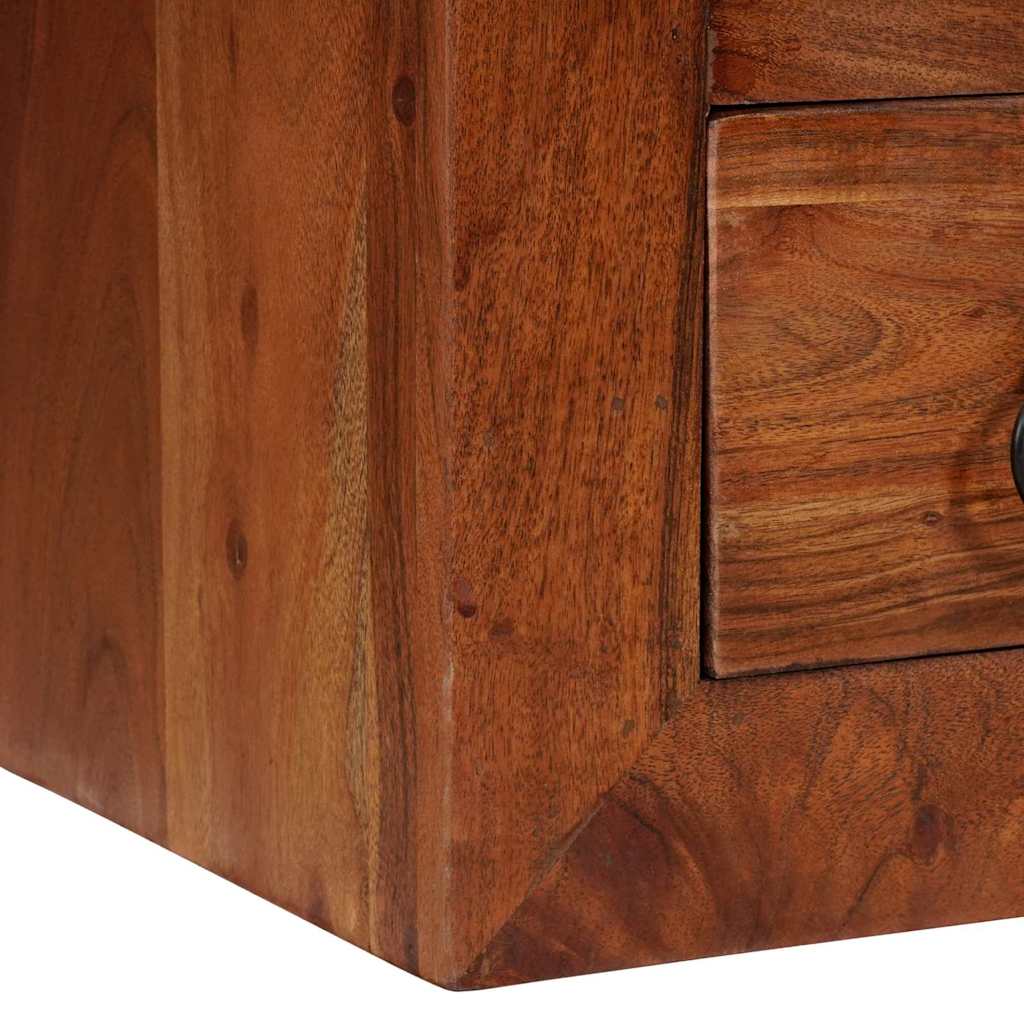 vidaXL Πλαϊνό γραφείο Καφέ 80 x 30 x 55 εκ Μασίφ ξύλο ακακίας