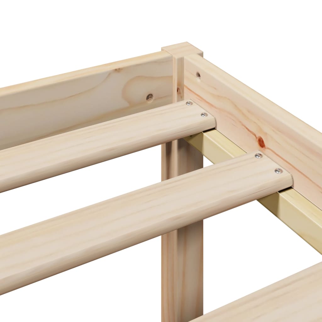 vidaXL Κρεβάτι Βιβλιοθήκη Χωρίς Στρώμα 160x200 εκ Μασίφ Ξύλο Πεύκου