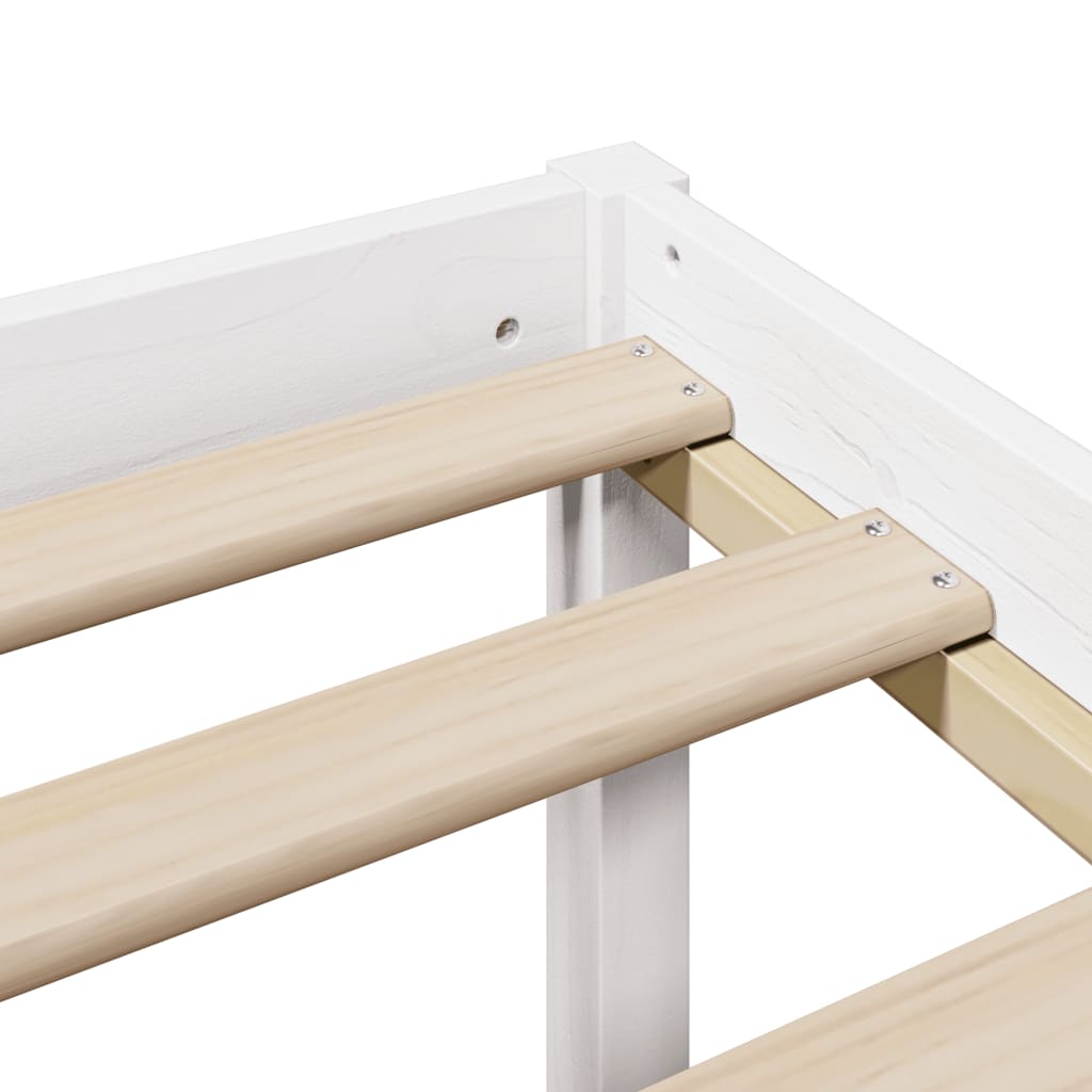 vidaXL Κρεβάτι Βιβλιοθήκη Χωρίς Στρώμα 120x190 εκ Μασίφ Ξύλο Πεύκου