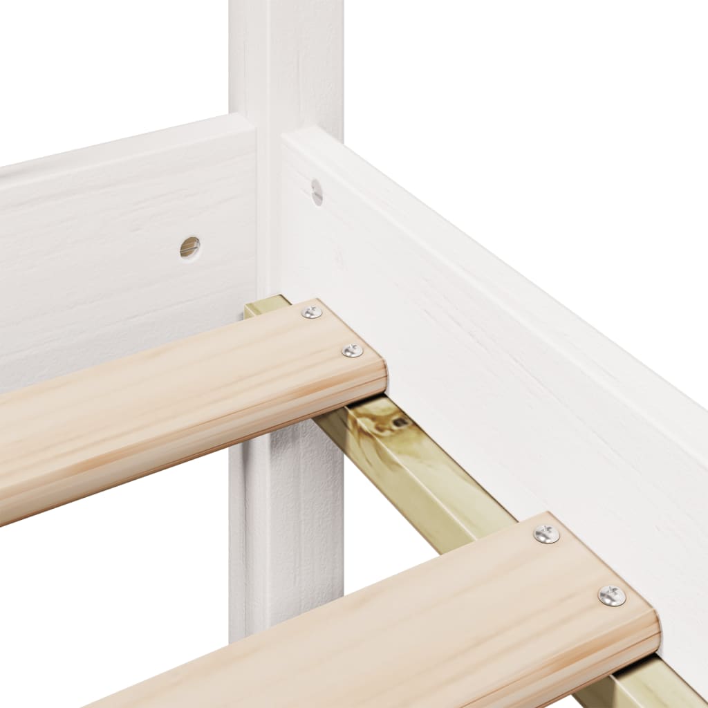 vidaXL Κρεβάτι Βιβλιοθήκη Χωρίς Στρώμα 90x200 εκ Μασίφ Ξύλο Πεύκου