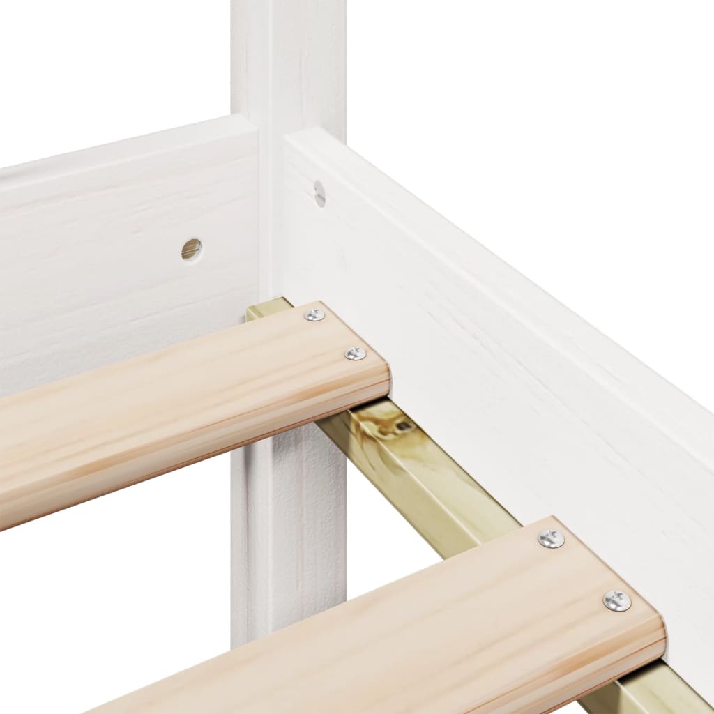 vidaXL Κρεβάτι Βιβλιοθήκη Χωρίς Στρώμα 140x200 εκ Μασίφ Ξύλο Πεύκο