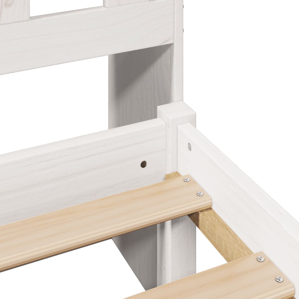 vidaXL Κρεβάτι Βιβλιοθήκη Χωρίς Στρώμα 180x200 εκ Μασίφ Ξύλο Πεύκου