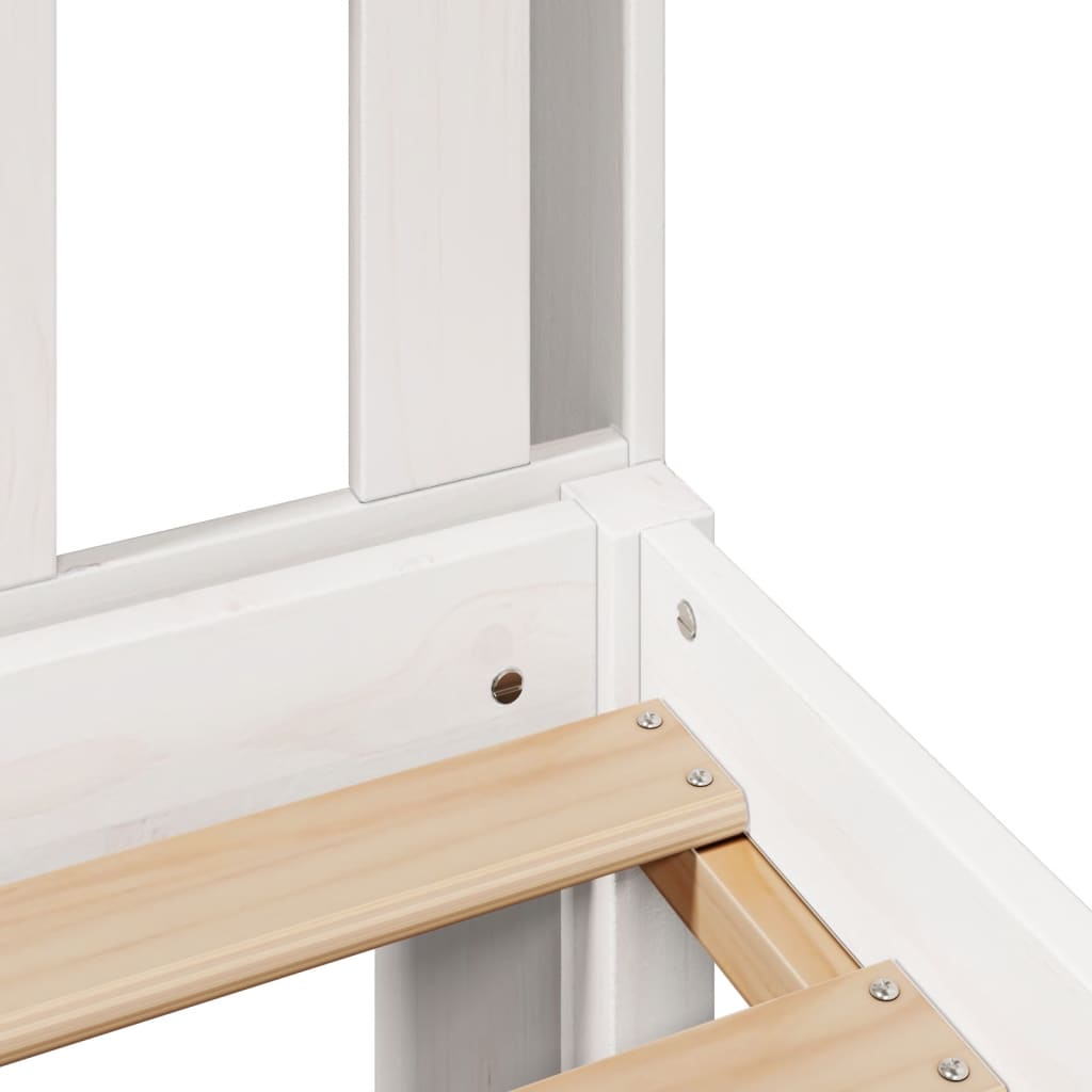 vidaXL Κρεβάτι Βιβλιοθήκη Χωρίς Στρώμα 140x200 εκ Μασίφ Ξύλο Πεύκο