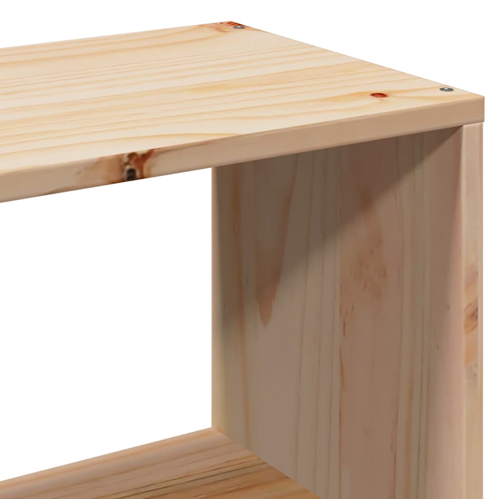 vidaXL Κρεβάτι Βιβλιοθήκη Χωρίς Στρώμα 90x190 εκ Μασίφ Ξύλο Πεύκου