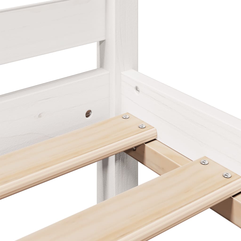 vidaXL Κρεβάτι Βιβλιοθήκη Χωρίς Στρώμα 200x200 εκ Μασίφ Ξύλο Πεύκου