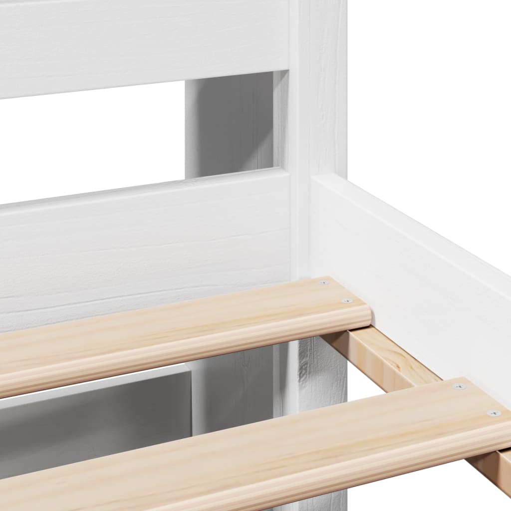 vidaXL Κρεβάτι Βιβλιοθήκη Χωρίς Στρώμα 140x200 εκ Μασίφ Ξύλο Πεύκο