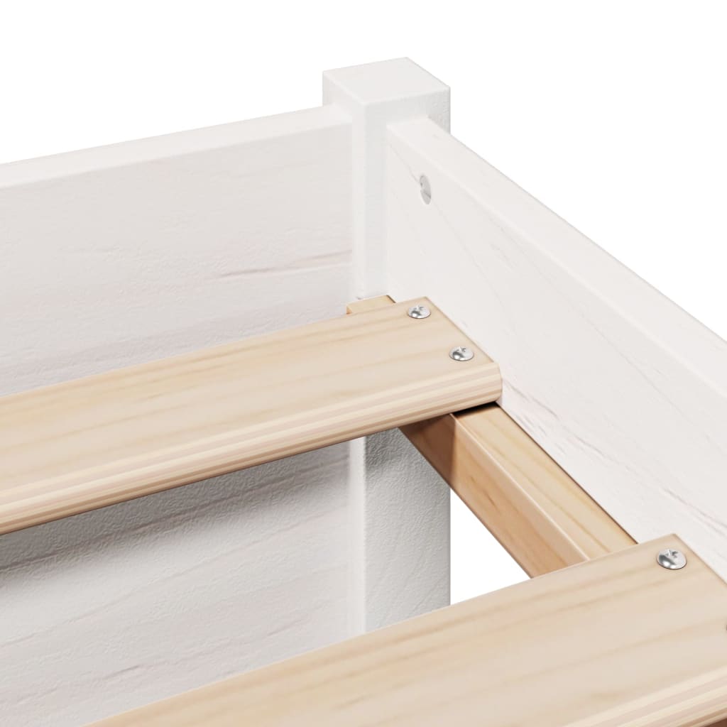 vidaXL Κρεβάτι Βιβλιοθήκη Χωρίς Στρώμα 150x200 εκ Μασίφ Ξύλο Πεύκου