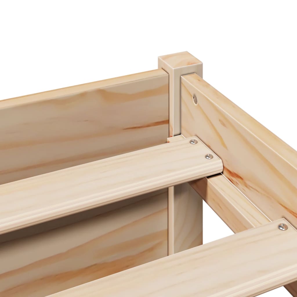 vidaXL Κρεβάτι Βιβλιοθήκη Χωρίς Στρώμα 75x190 εκ Μασίφ Ξύλο Πεύκο