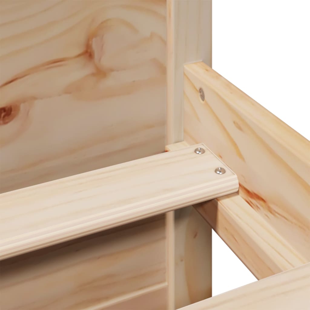 vidaXL Κρεβάτι Βιβλιοθήκη Χωρίς Στρώμα 140x200 εκ Μασίφ Ξύλο Πεύκο