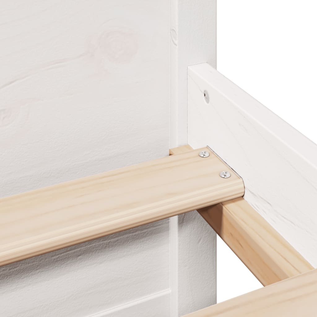 vidaXL Κρεβάτι Βιβλιοθήκη Χωρίς Στρώμα 140x200 εκ Μασίφ Ξύλο Πεύκο