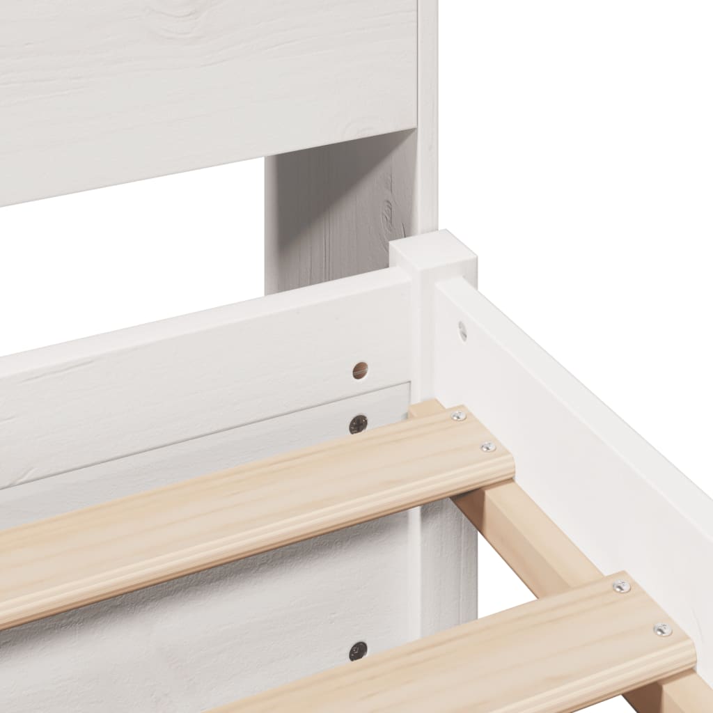 vidaXL Κρεβάτι Βιβλιοθήκη Χωρίς Στρώμα 90x190 εκ Μασίφ Ξύλο Πεύκου