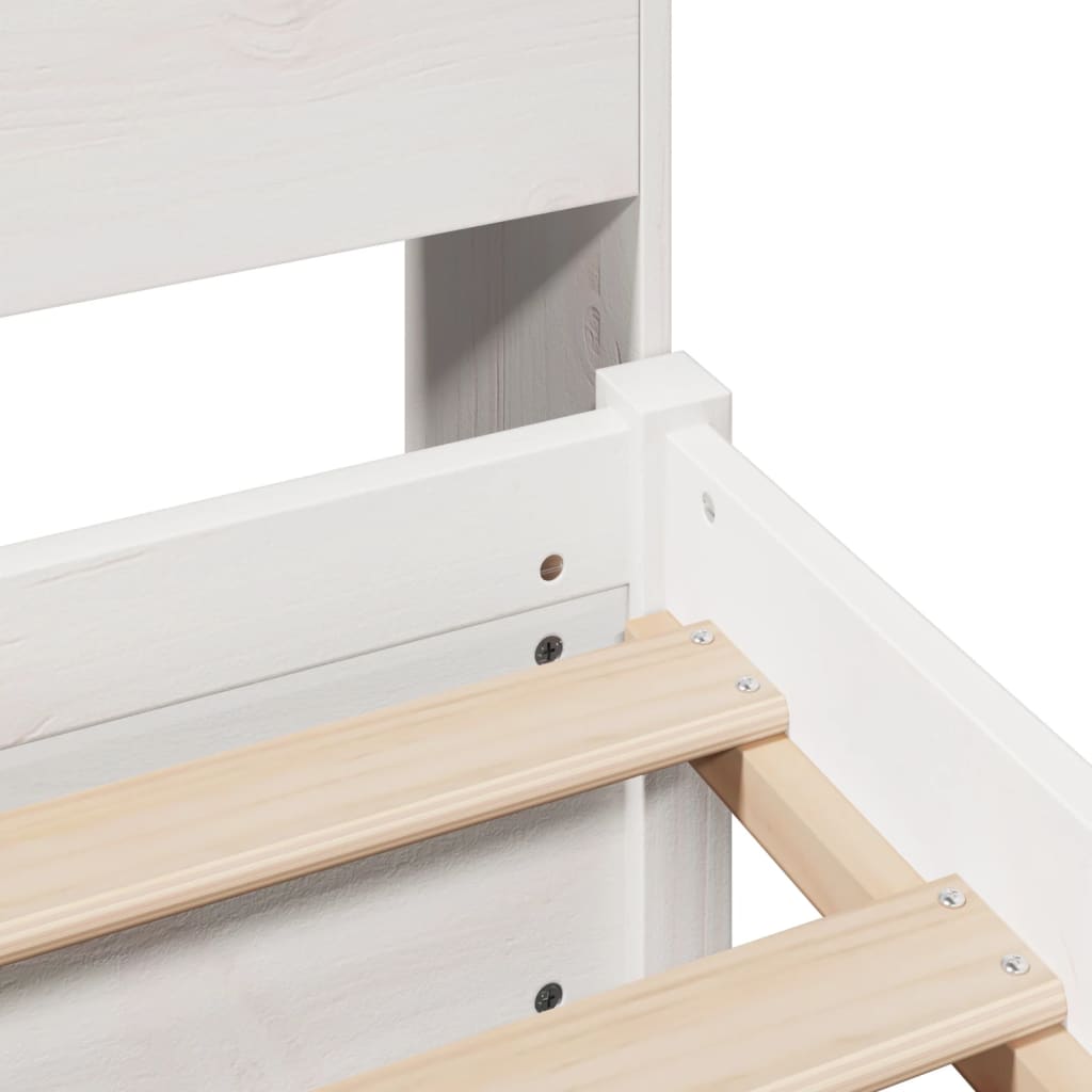 vidaXL Κρεβάτι Βιβλιοθήκη Χωρίς Στρώμα 90x200 εκ Μασίφ Ξύλο Πεύκου