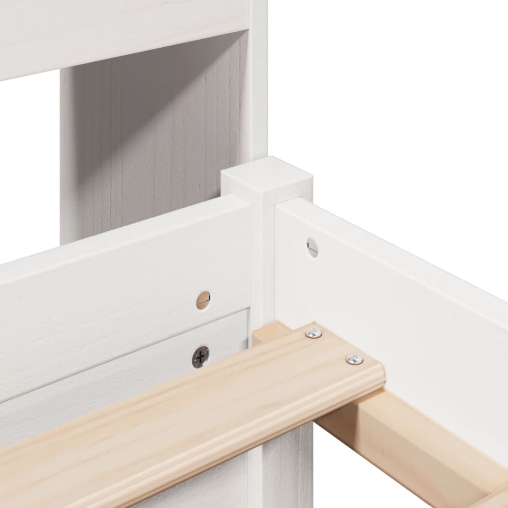 vidaXL Κρεβάτι Βιβλιοθήκη Χωρίς Στρώμα 120x200 εκ Μασίφ Ξύλο Πεύκο