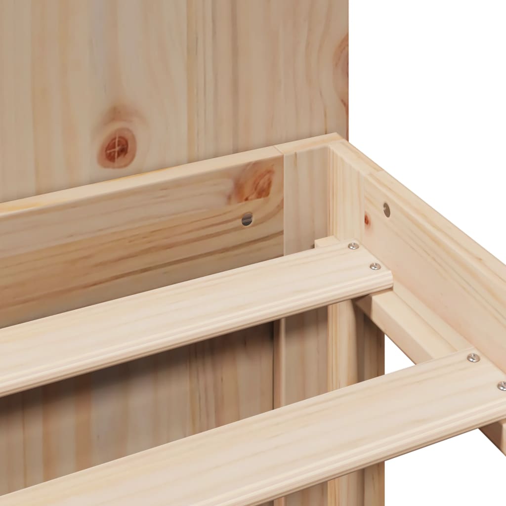 vidaXL Κρεβάτι Βιβλιοθήκη Χωρίς Στρώμα 140x190 εκ Μασίφ Ξύλο Πεύκου