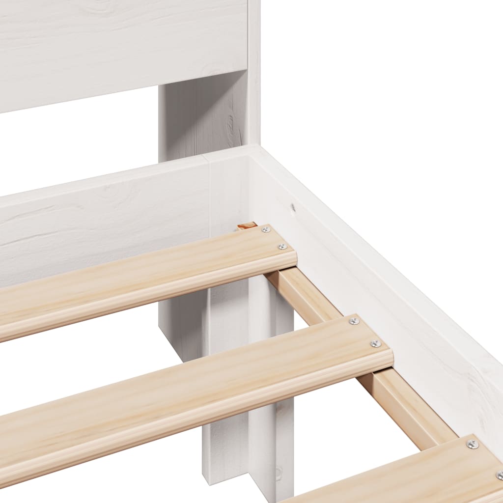 vidaXL Κρεβάτι Βιβλιοθήκη Χωρίς Στρώμα 90x190 εκ Μασίφ Ξύλο Πεύκου