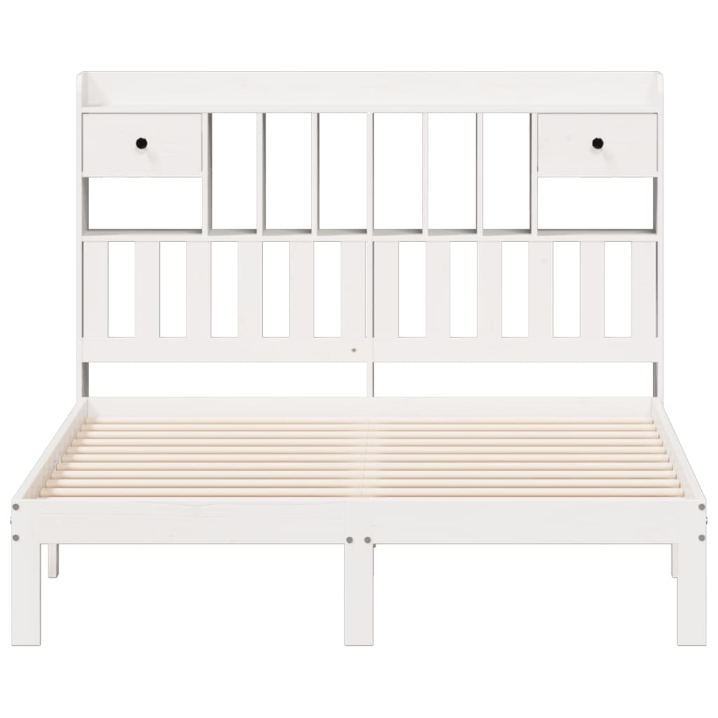 vidaXL Κρεβάτι Βιβλιοθήκη Χωρίς Στρώμα 150x200 εκ Μασίφ Ξύλο Πεύκου