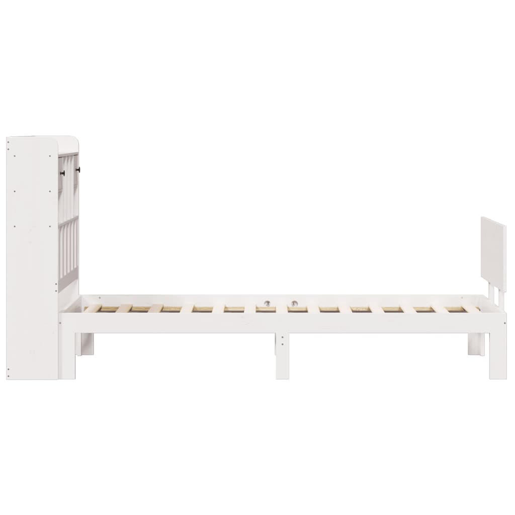 vidaXL Κρεβάτι Βιβλιοθήκη Χωρίς Στρώμα 90x200 εκ Μασίφ Ξύλο Πεύκου