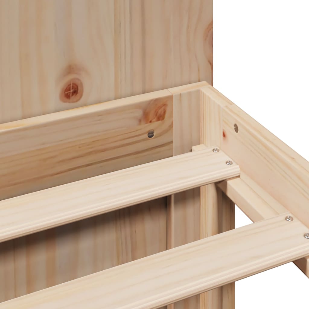 vidaXL Κρεβάτι Βιβλιοθήκη Χωρίς Στρώμα 160x200 εκ Μασίφ Ξύλο Πεύκου