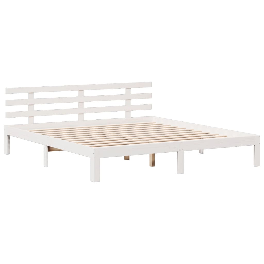 vidaXL Κρεβάτι Βιβλιοθήκη Χωρίς Στρώμα 180x200 εκ Μασίφ Ξύλο Πεύκου