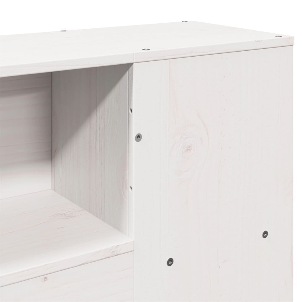 vidaXL Κρεβάτι Βιβλιοθήκη Χωρίς Στρώμα 160x200 εκ Μασίφ Ξύλο Πεύκου