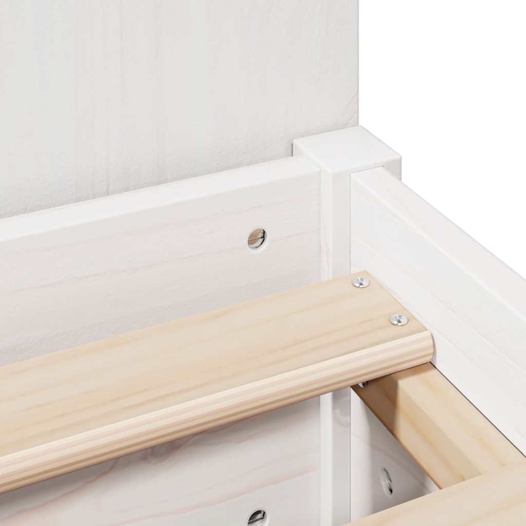 vidaXL Κρεβάτι Βιβλιοθήκη Χωρίς Στρώμα 90x200 εκ Μασίφ Ξύλο Πεύκου