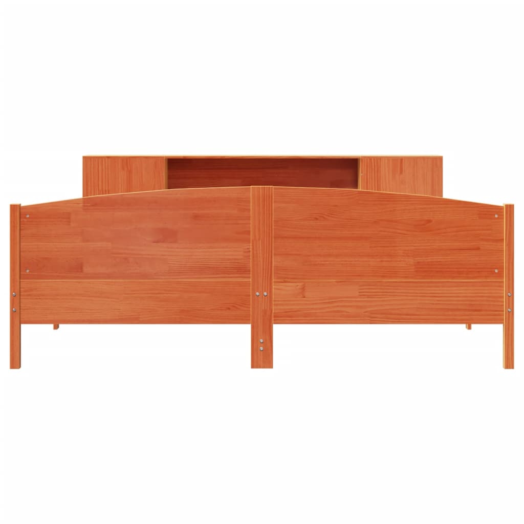 vidaXL Κρεβάτι Βιβλιοθήκη Χωρίς Στρώμα 180x200 εκ Μασίφ Ξύλο Πεύκου